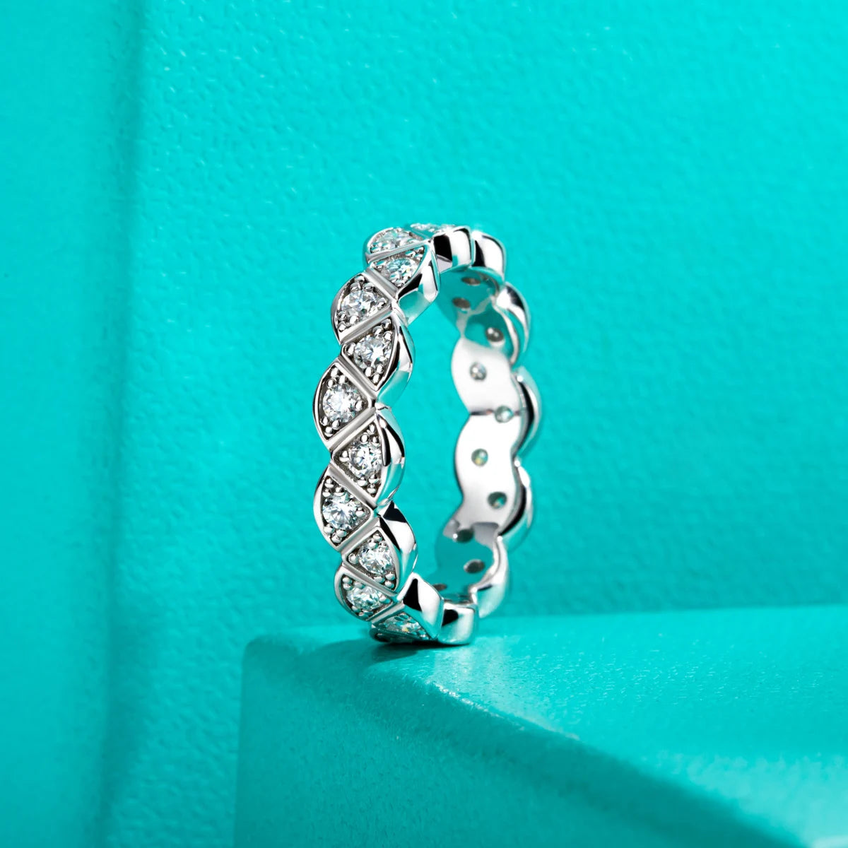 Moissanite Diamond Eternity Ring Free Shipping UK