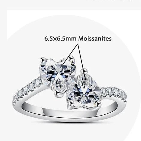 Heart Shape Moissanite Diamond Ring