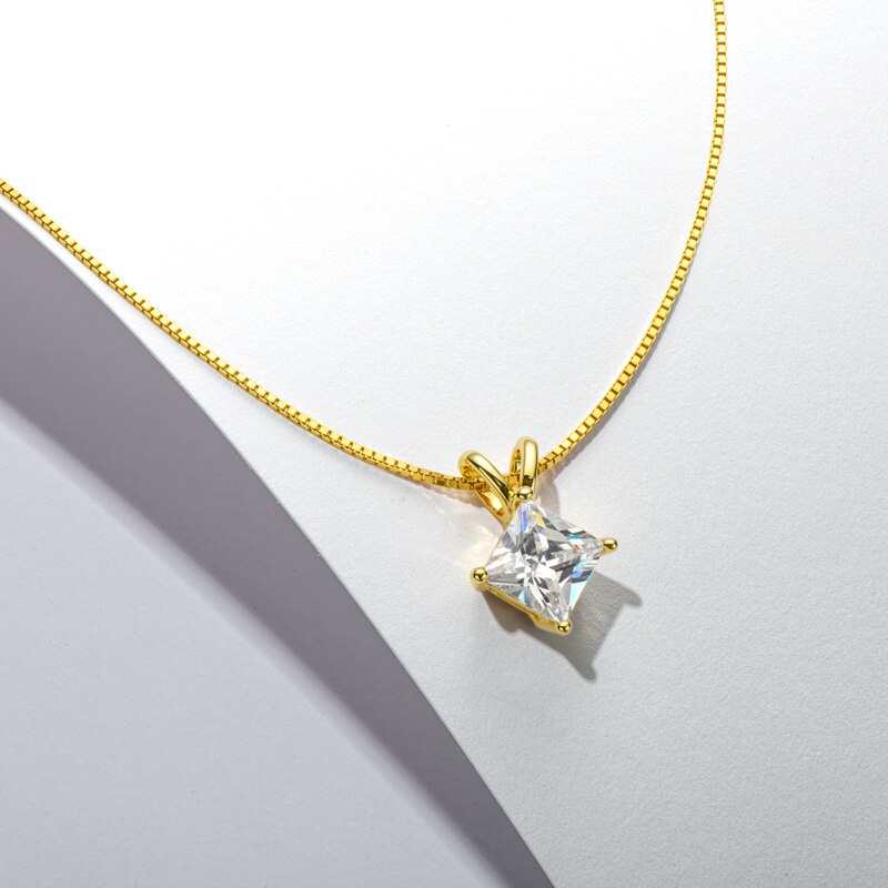 Sterling Silver Moissanite Diamond Necklace Free Shipping UK
