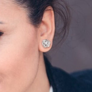 Sterling Silver Moissanite Stud Earrings