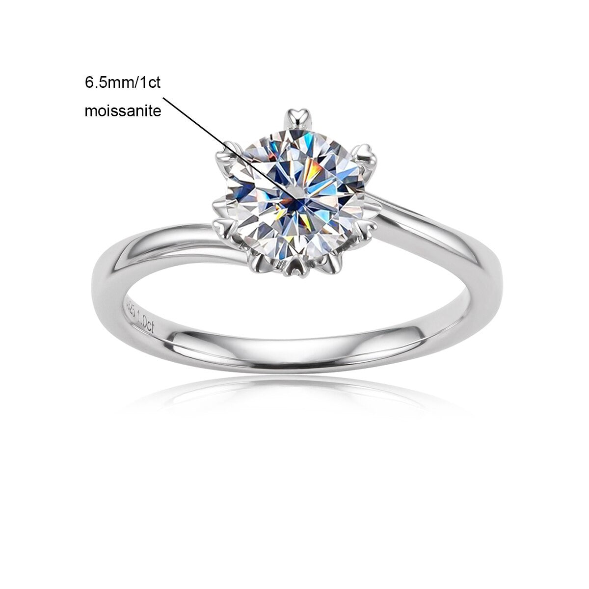 Moissanite Diamond Engagement Ring