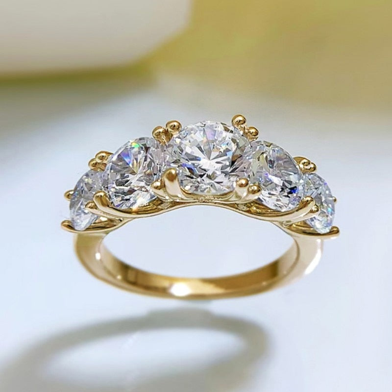 Moissanite ring five stone ring Holloway Jewellery NZ