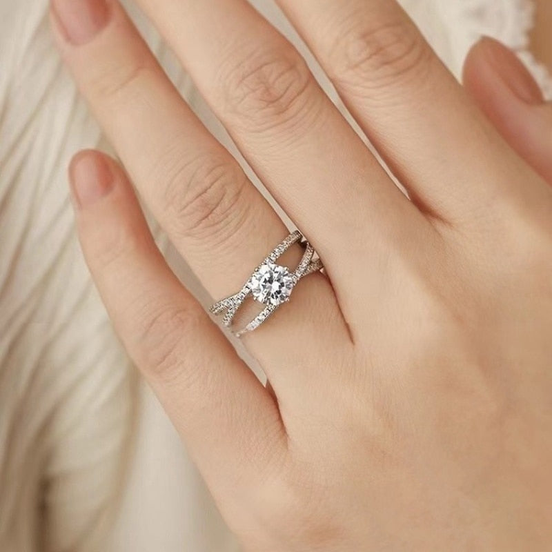 Sterling Silver Moissanite Ring