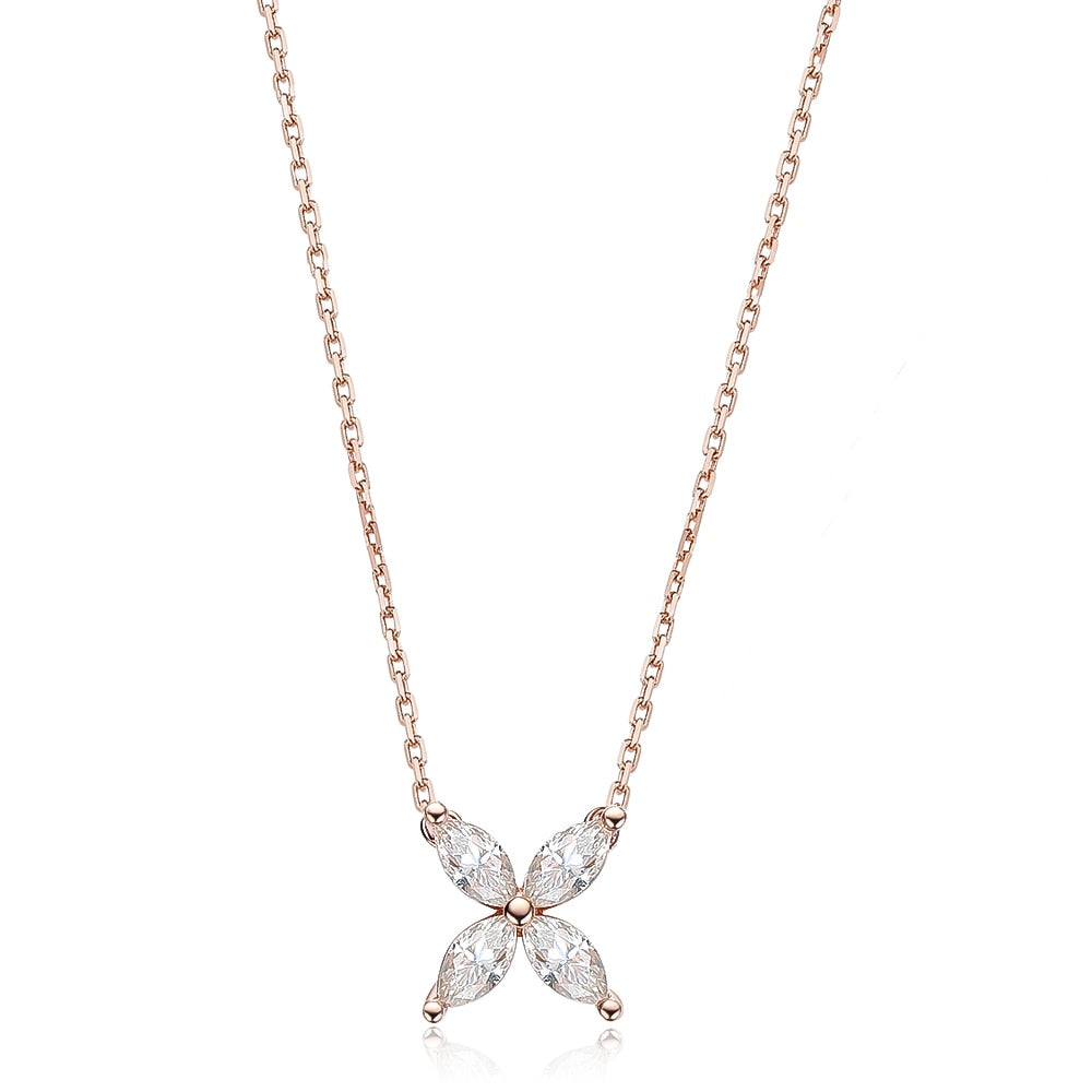 Moissanite Diamond Sterling Silver Necklace