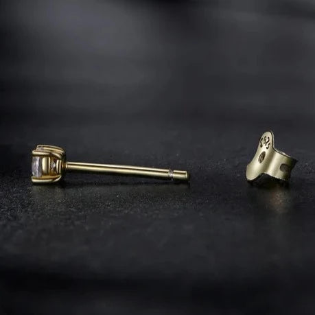 Sterling Silver Moissanite Diamond Stud Earrings