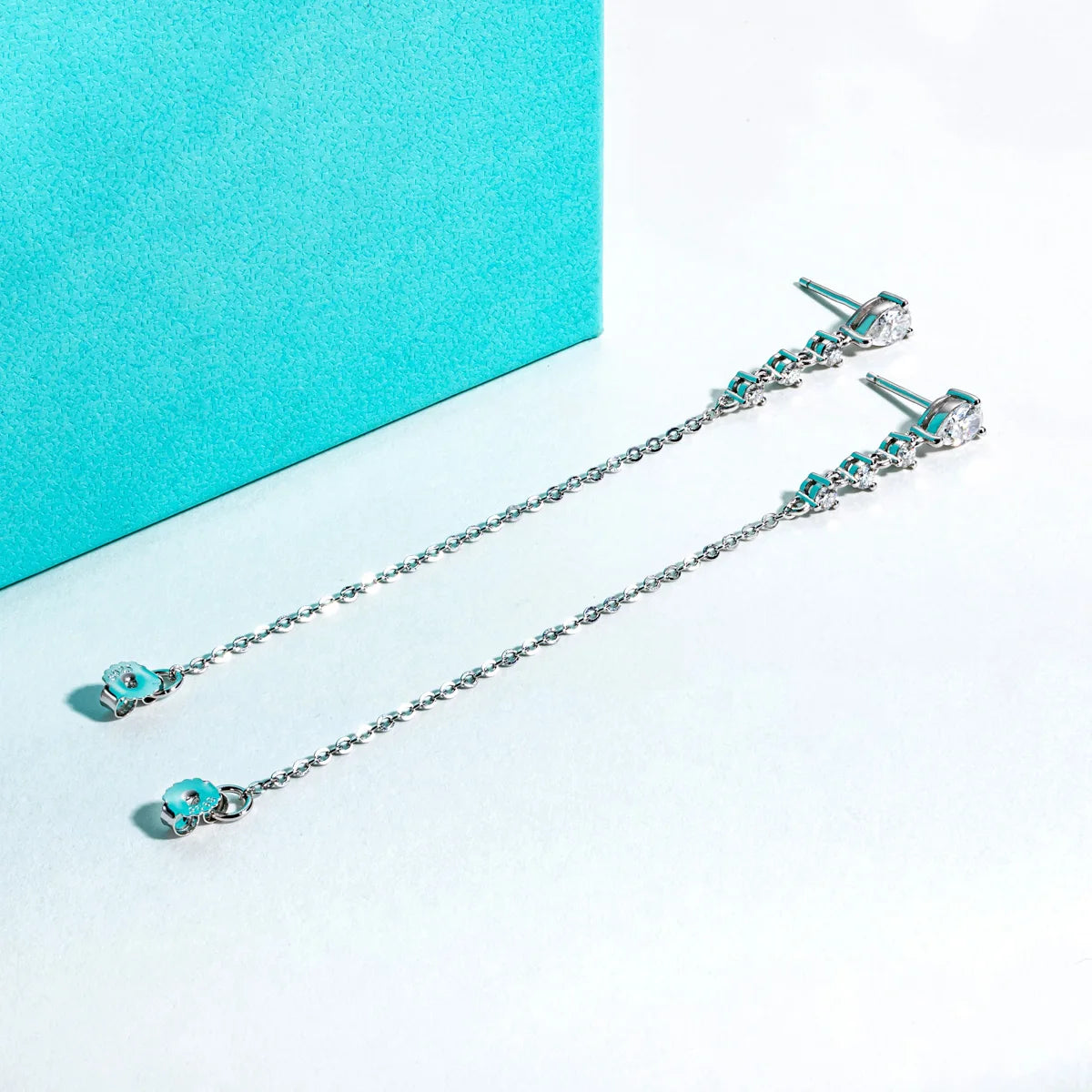 Moissanite Diamond Dangle Drop Earrings Free Shipping UK