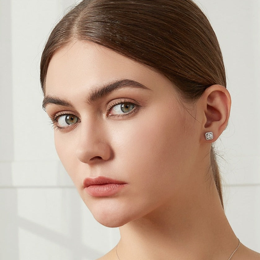 Stud Moissanite Diamond Earrings Holloway Jewellery NZ