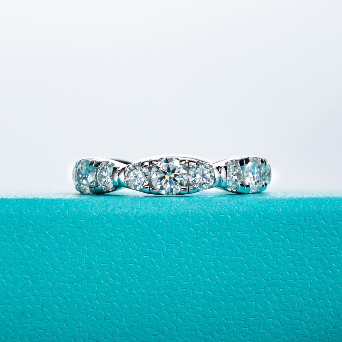 Sterling Silver Moissanite Ring