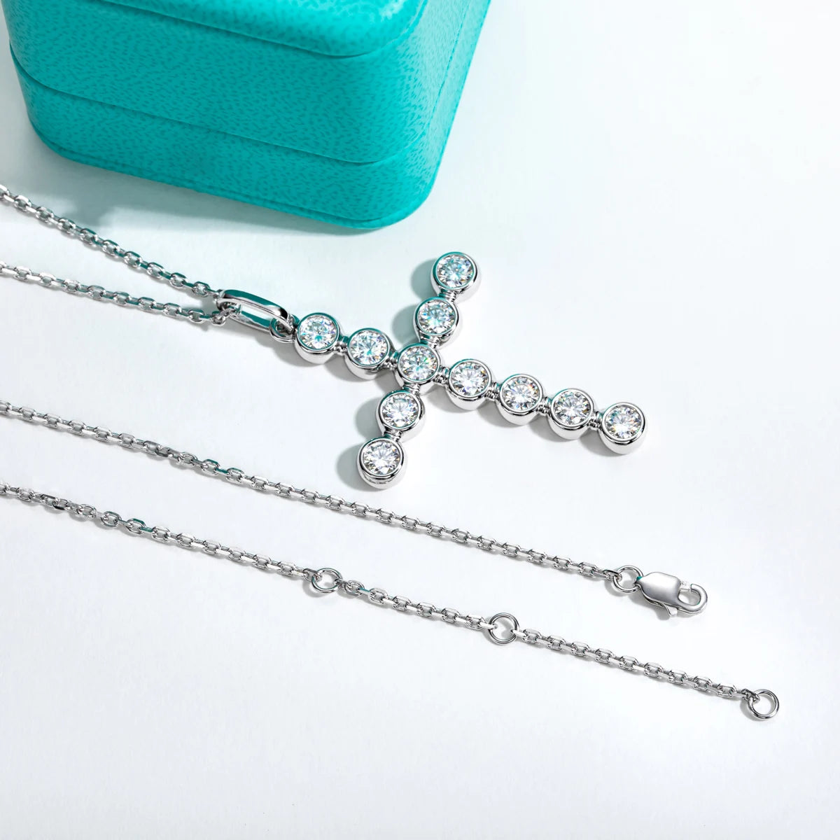 Moissanite Diamond Cross Necklace Free Shipping US