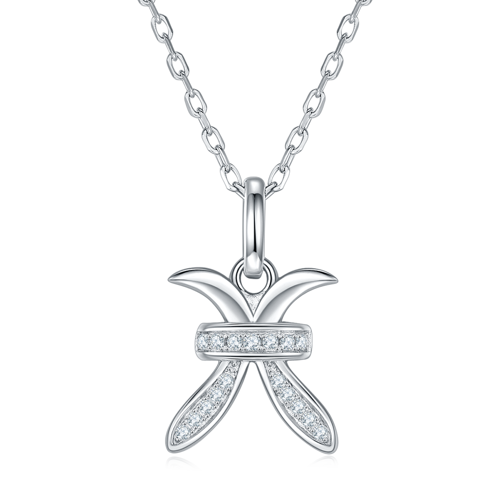 Pisces Star Sign Moissanite Diamond Necklace