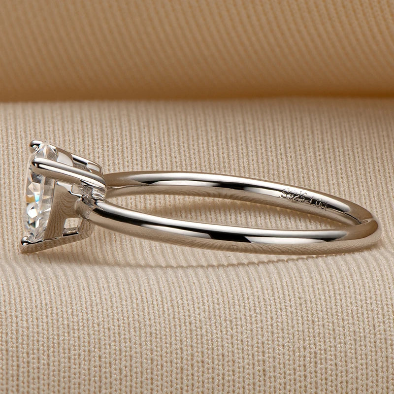 Heart Shape Moissanite Diamond Solitaire Ring