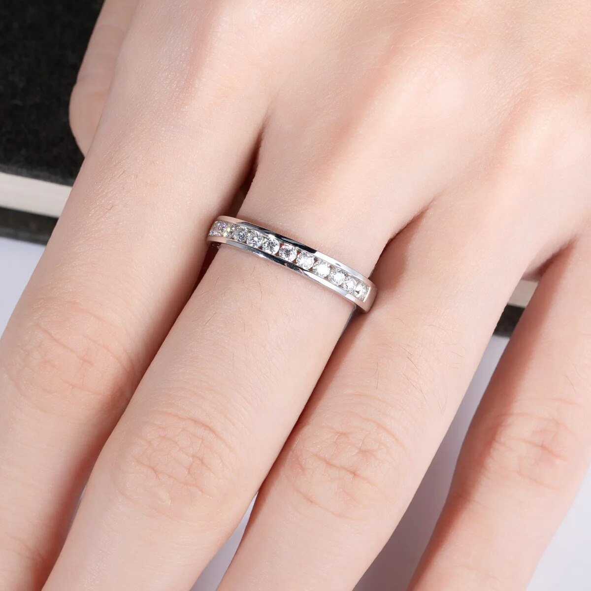 Moissanite Diamond Half Eternity Ring Holloway Jewellery Australia