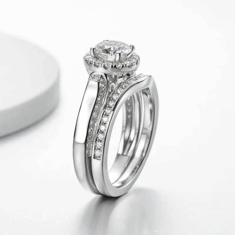 Moissanite Diamond Ring Set Holloway Jewellery AU