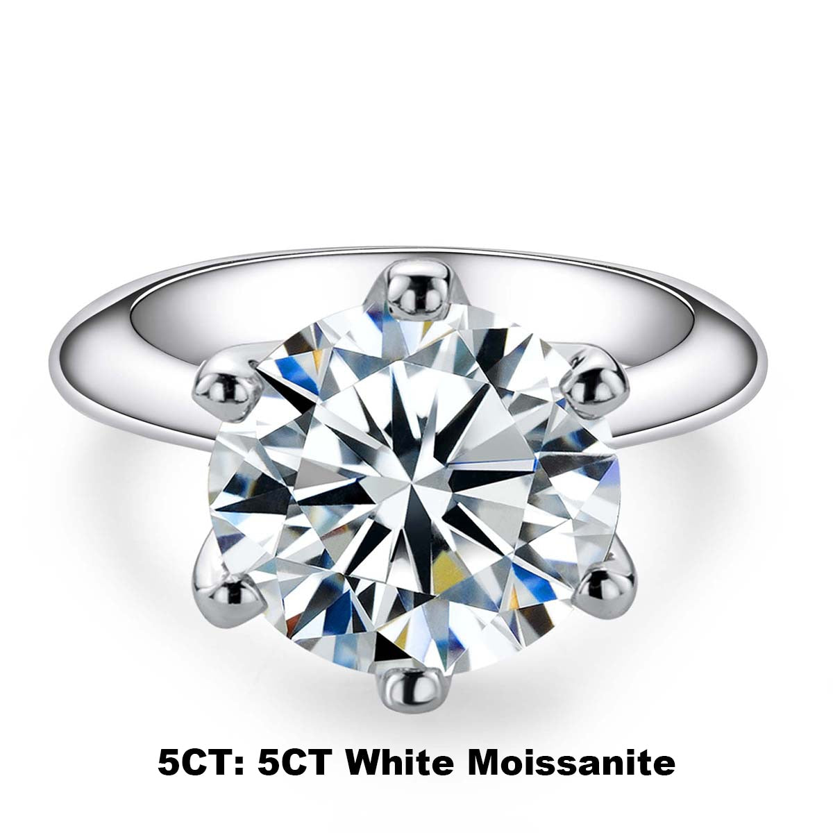 5 carat moissanite ring Holloway Jewellery