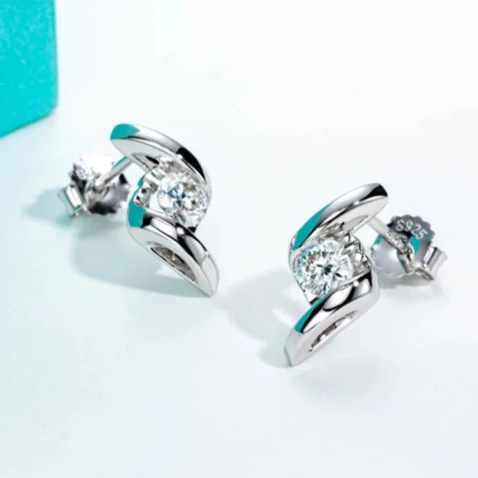 Holloway Jewellery Moissanite Diamond Stud Earrings