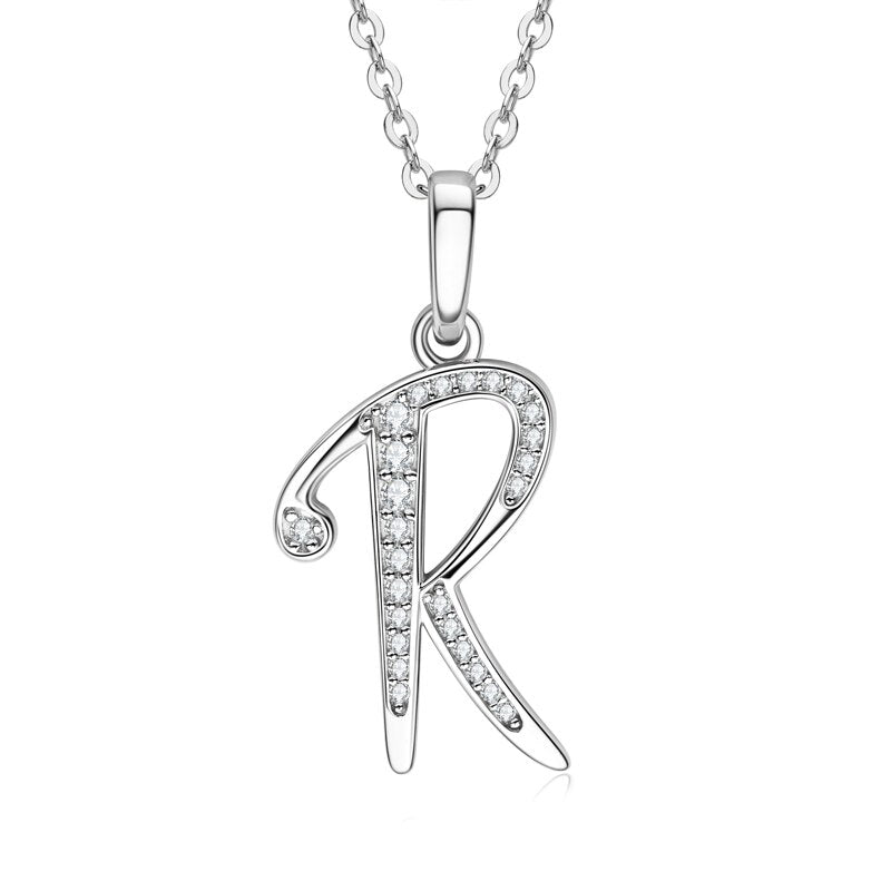 Moissanite Diamond Letter Necklace UK