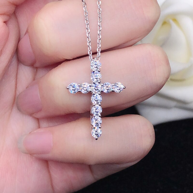 Moissanite Sterling Silver Necklace Australia