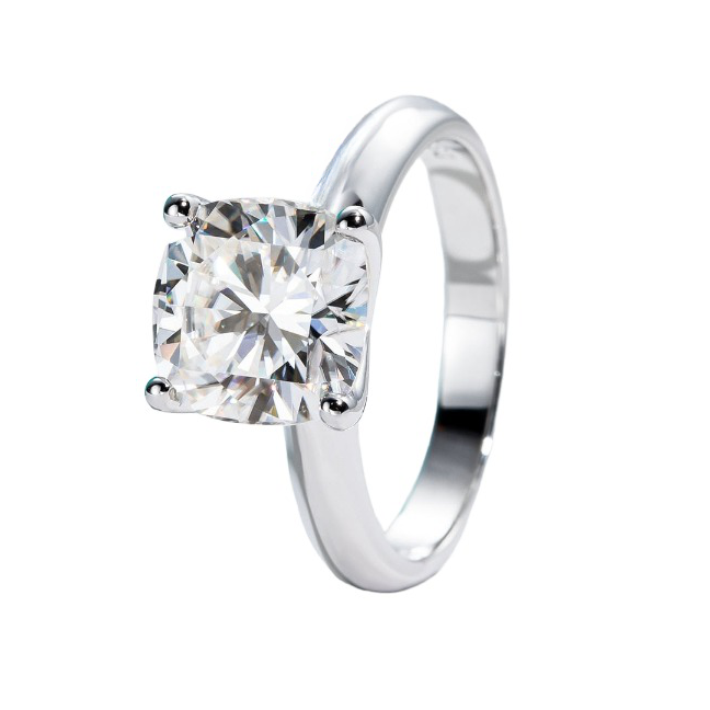 Sterling silver 2025 cushion cut ring