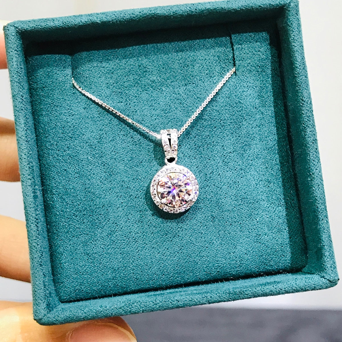 Moissanite Diamond Pendant Necklace Holloway Jewellery