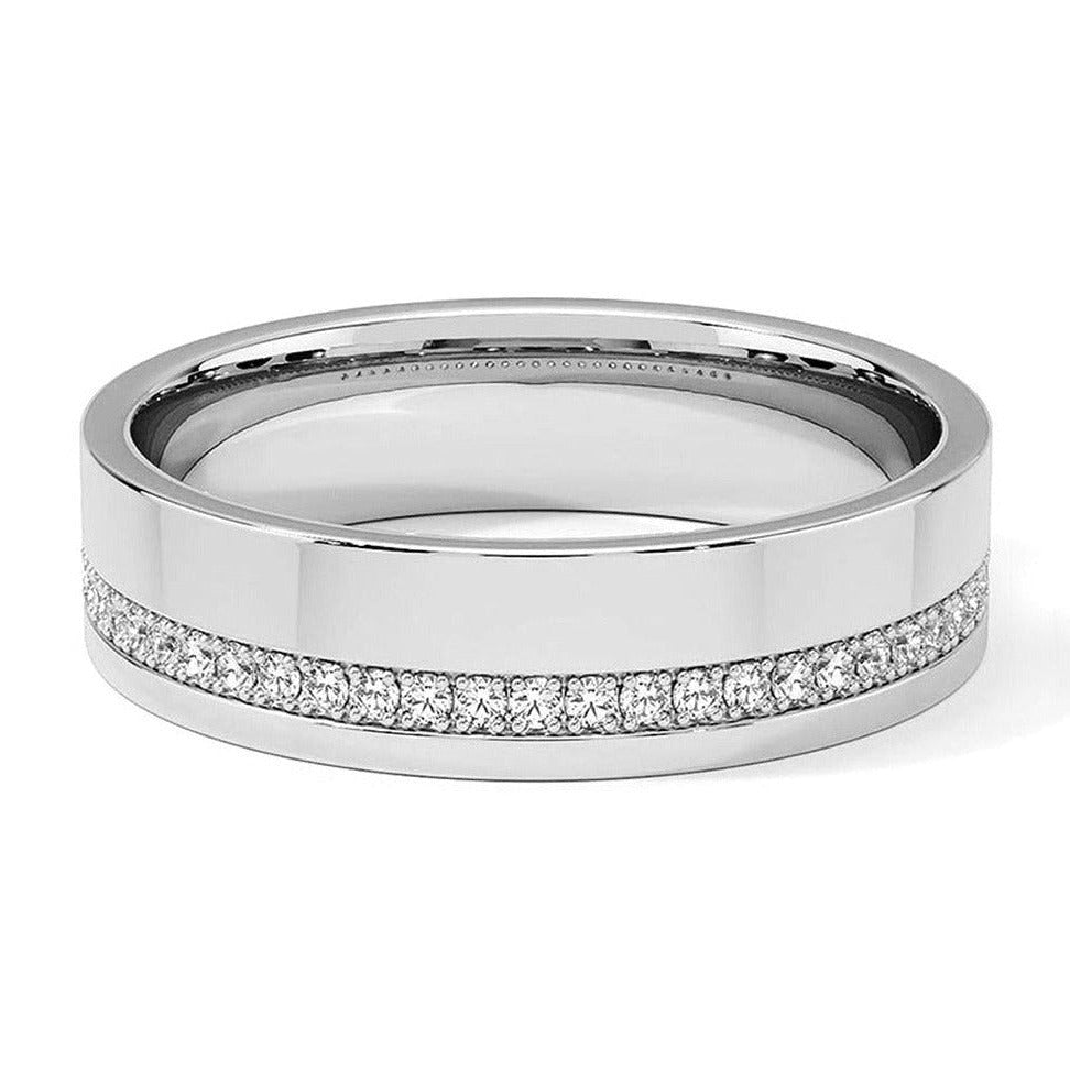 Mens Moissanite Ring 925 Sterling Silver 18K Gold Plated
