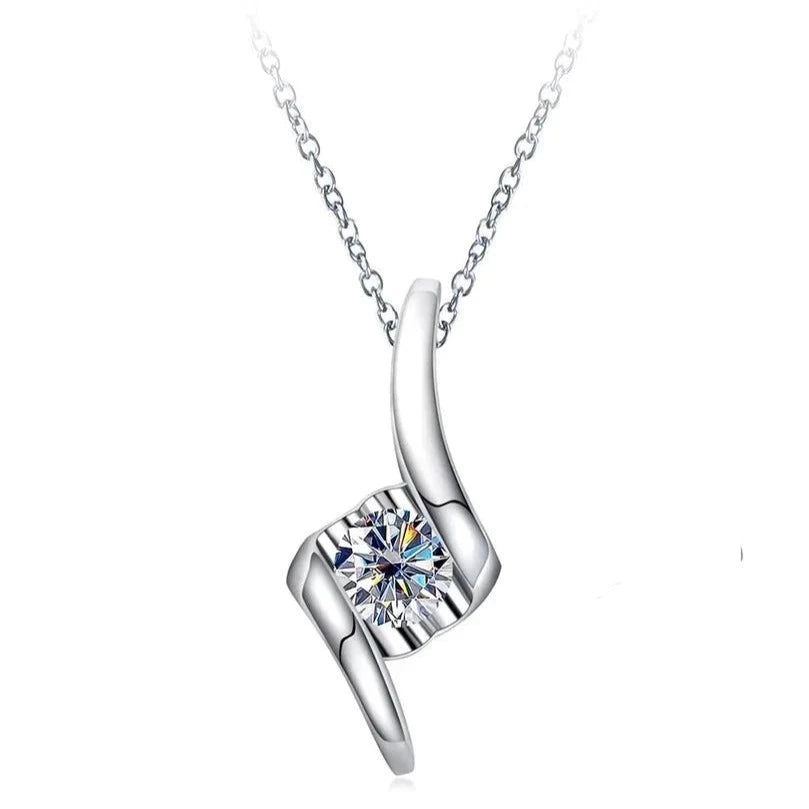 Moissanite Diamond Pendant Necklace