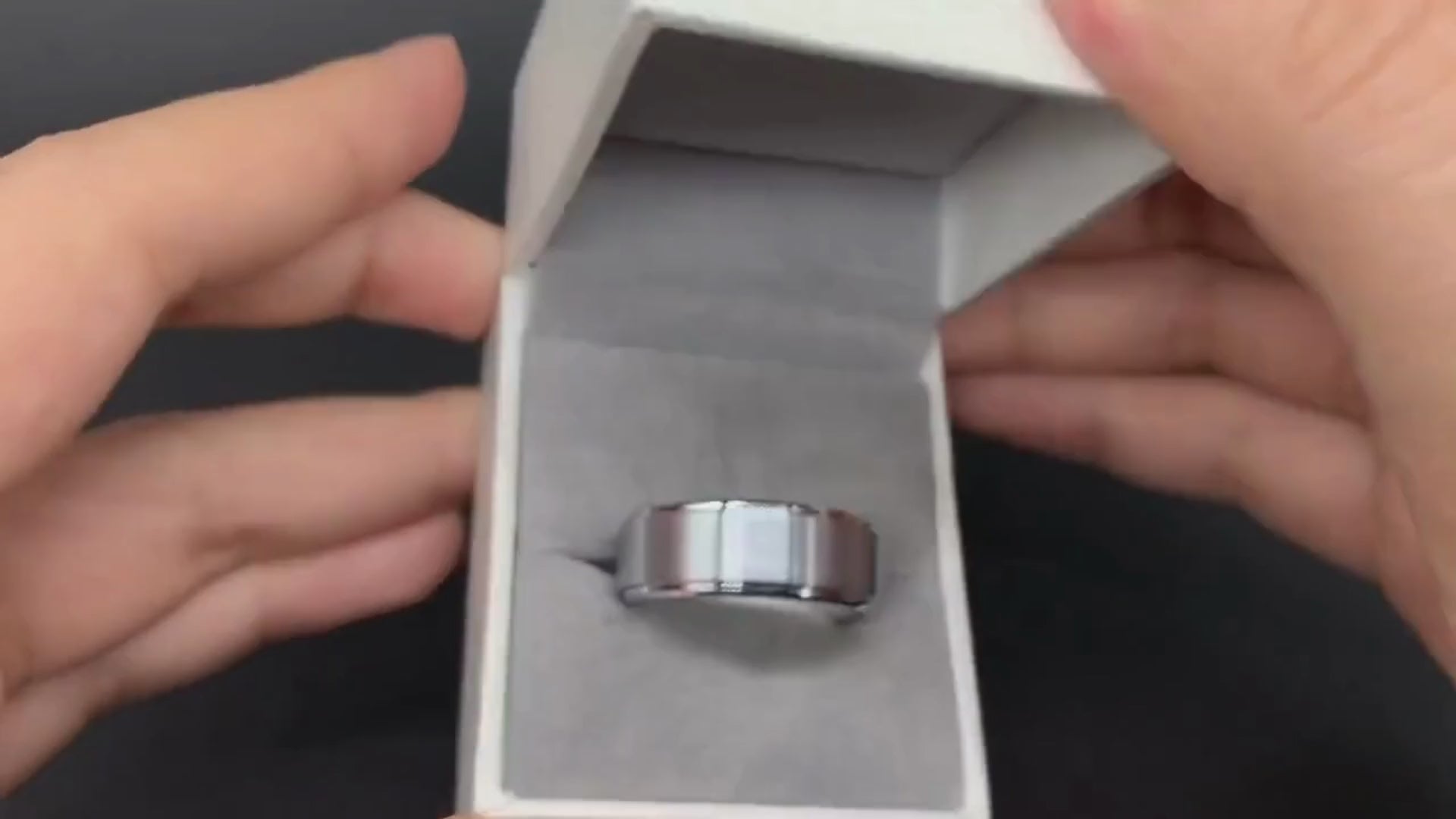 mens tungsten ring matte brushed finish Holloway Jewellery video