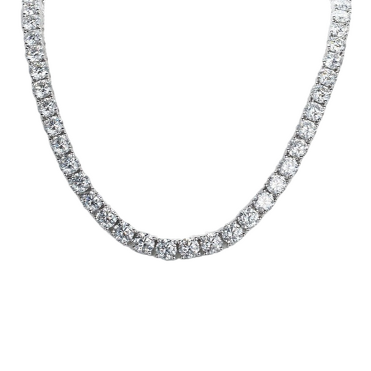 6.5mm tennis necklace 66cttw moissanite diamond tennis necklace