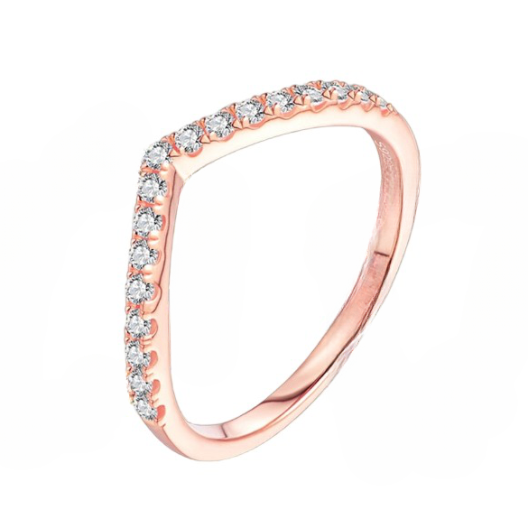 rose gold ring Holloway Jewellery Moissanite Diamond Ring Rose Gold