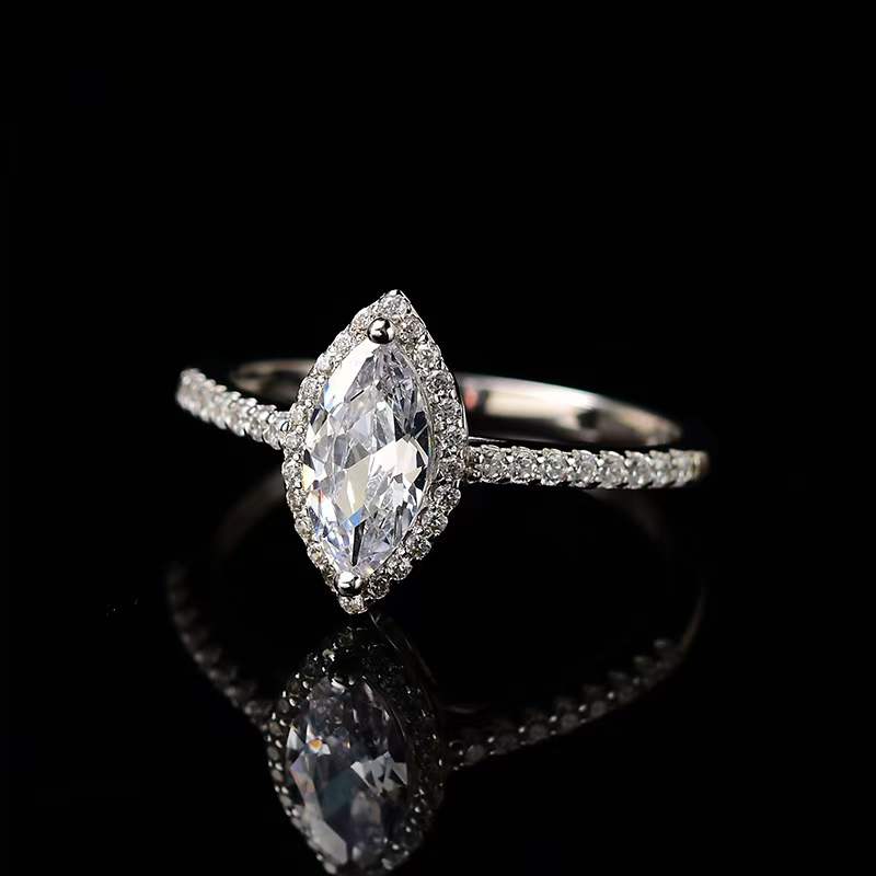 1 Carat Marquise Moissanite Ring uk