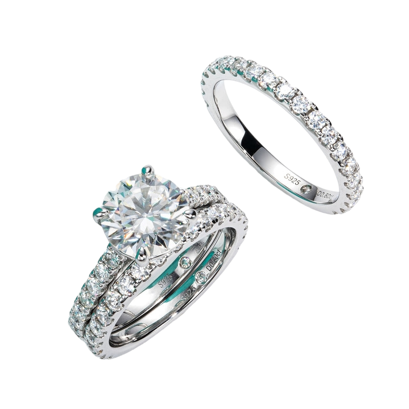 Moissanite Diamond Ring Set UK