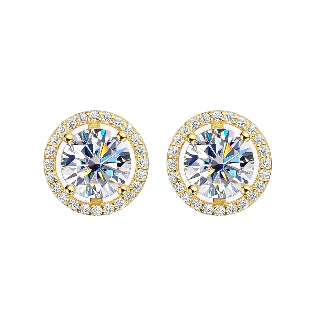 1 Carat Moissanite Stud Earrings