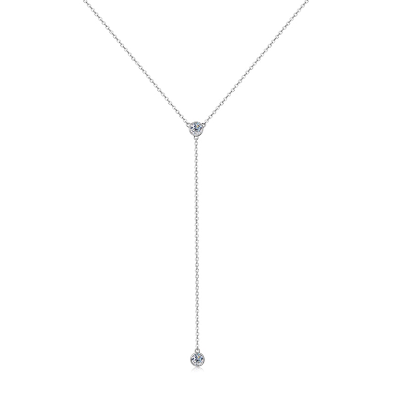 Moissanite Diamond Tassel Pendant Necklace
