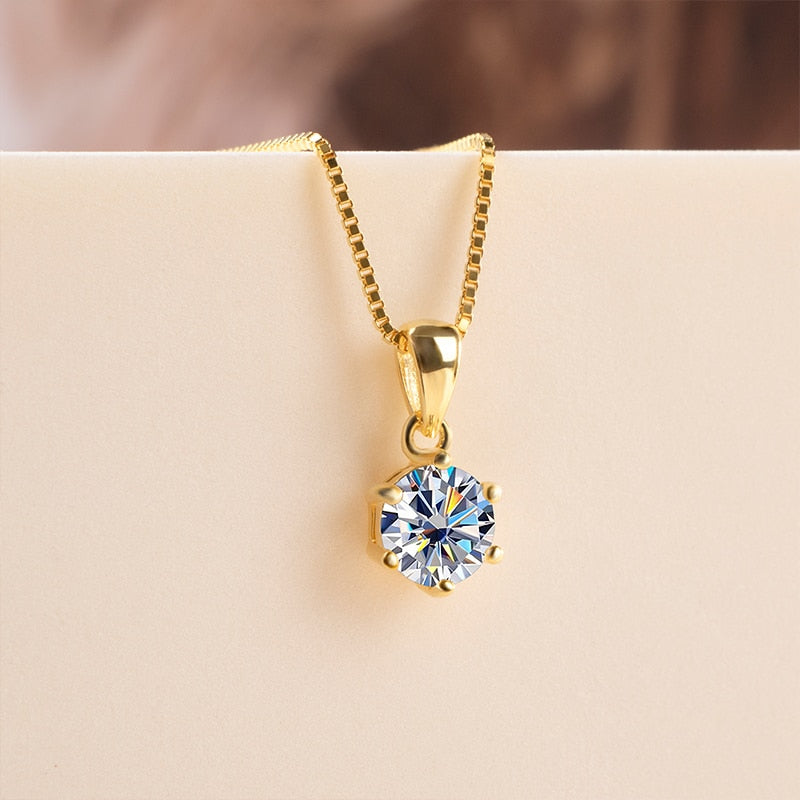 Moissanite Sterling Silver Pendant NZ