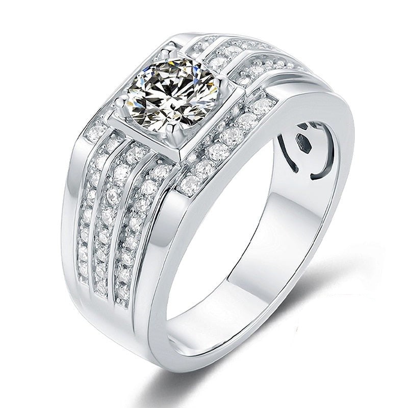 mens moissanite ring UK Holloway Jewellery