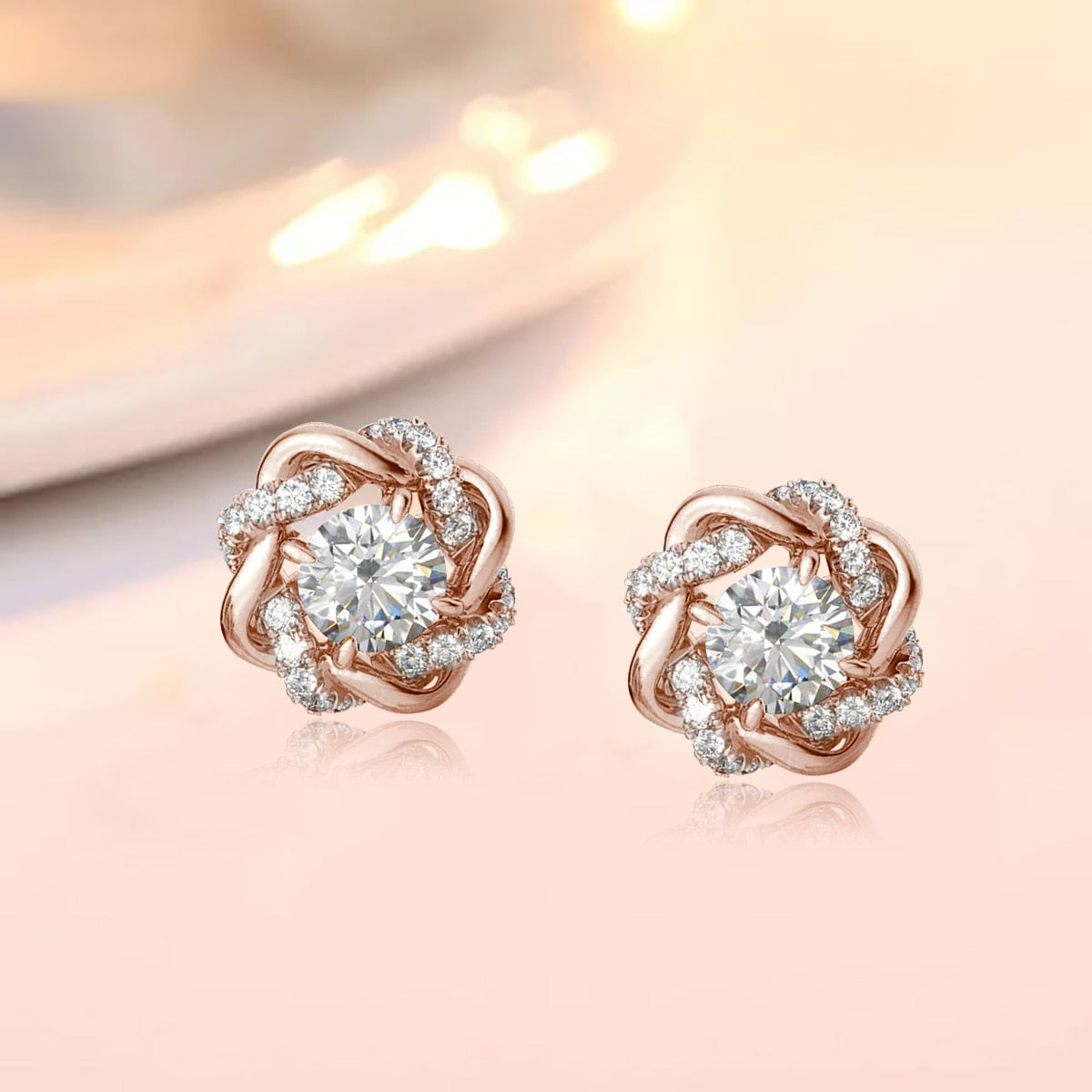 Sterling SIlver Moissanite Diamond Stud Earrings Australia