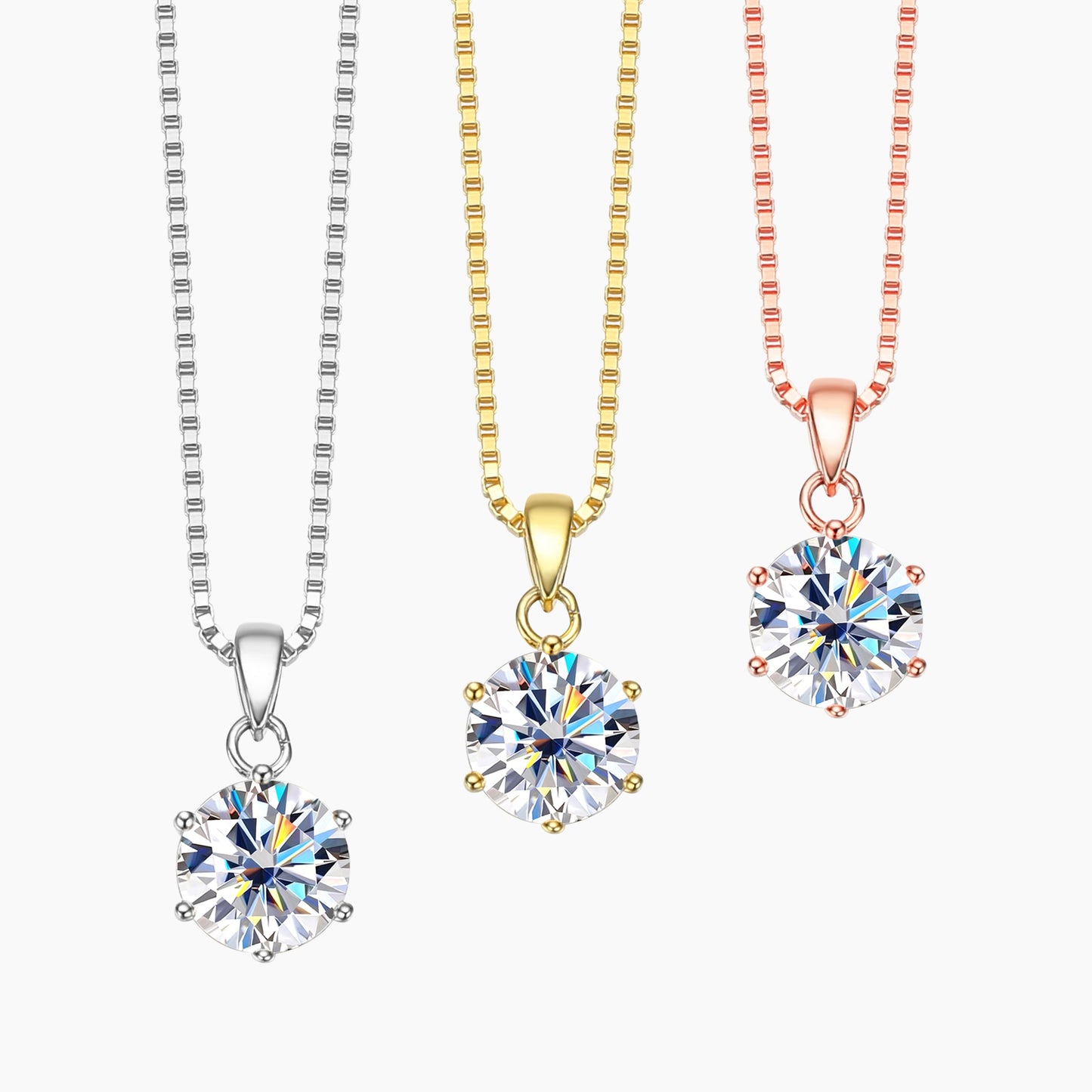 Moissanite Sterling Silver Pendant Holloway Jewellery