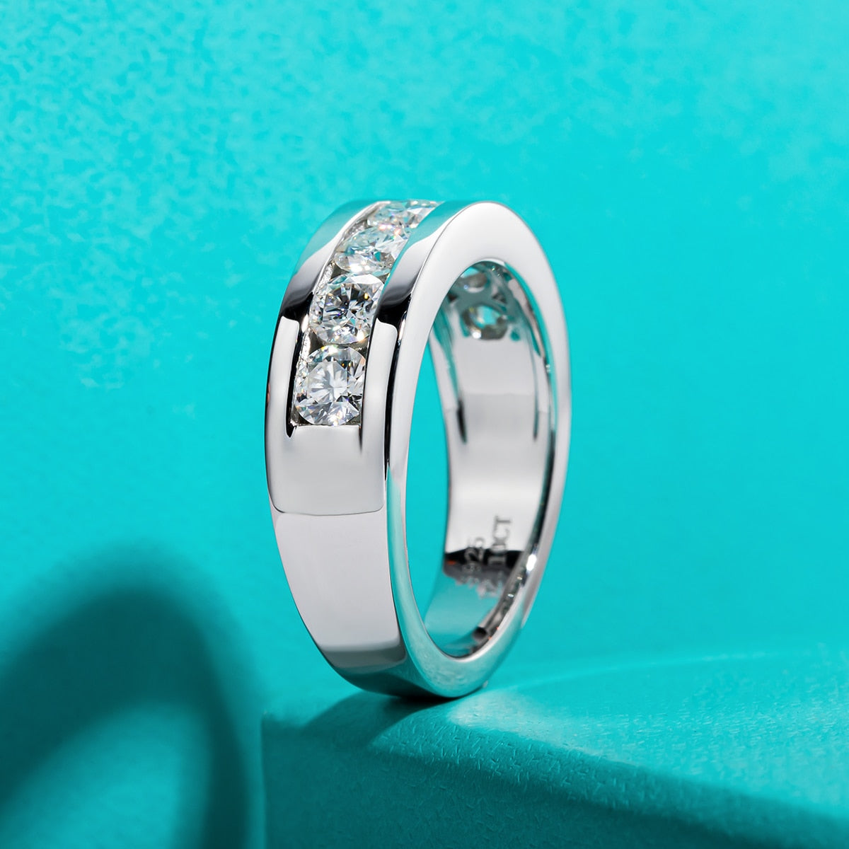 Mens Moissanite Engagement Ring