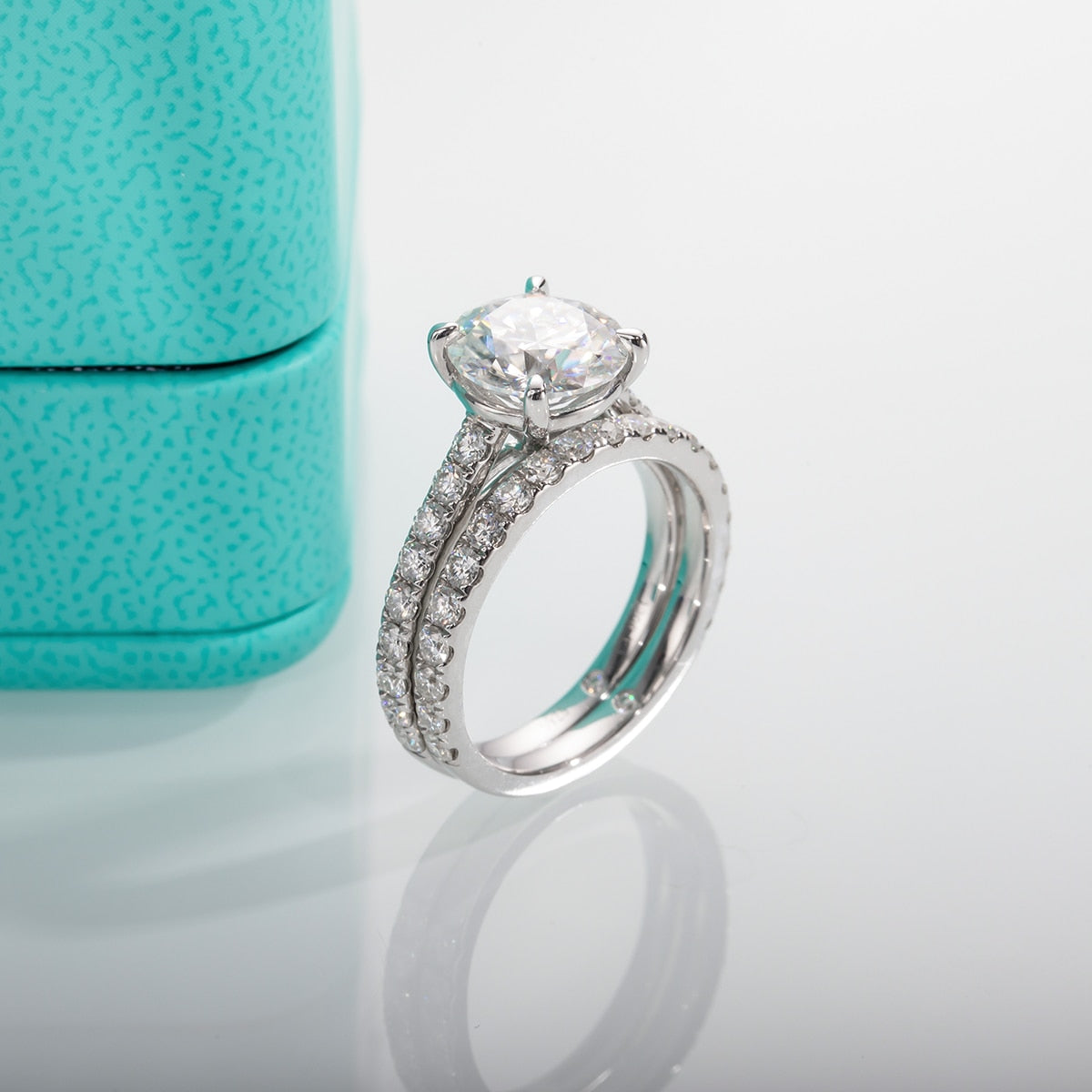 Moissanite Diamond Ring Set UK