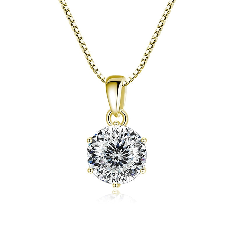 Moissanite Sterling Silver Pendant United States