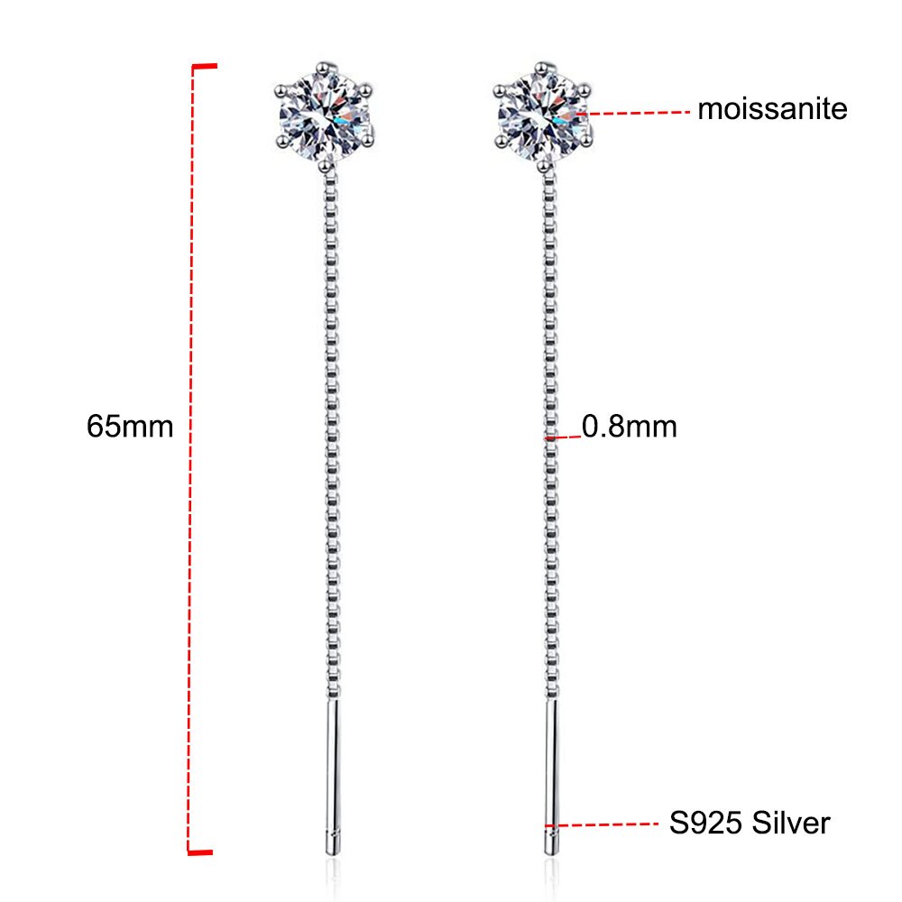 Moissanite Diamond Sterling Silver Earrings Australia