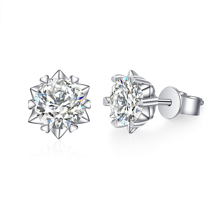 Moissanite Diamond Stud Earrings