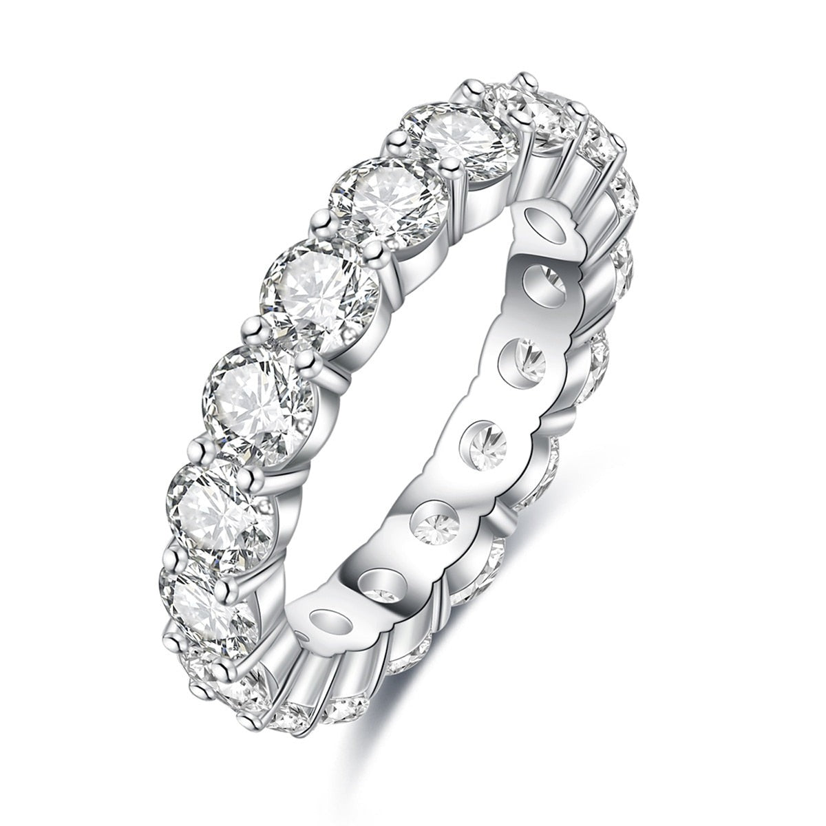 Moissanite Diamond Wedding Band