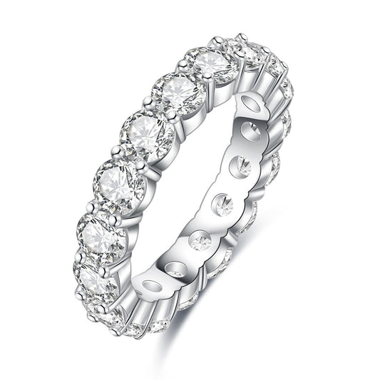 Moissanite Diamond Wedding Band