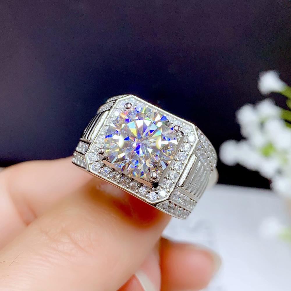 Moissanite Diamond Sterling Silver Ring