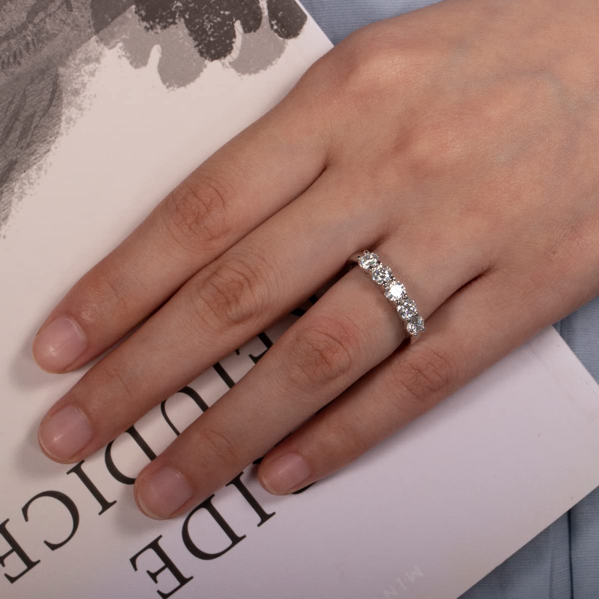 Moissanite Eternity Ring 18K Gold Plated New Zealand