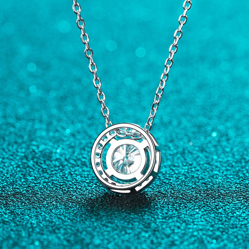 Moissanite Halo O Chain Pendant Australia