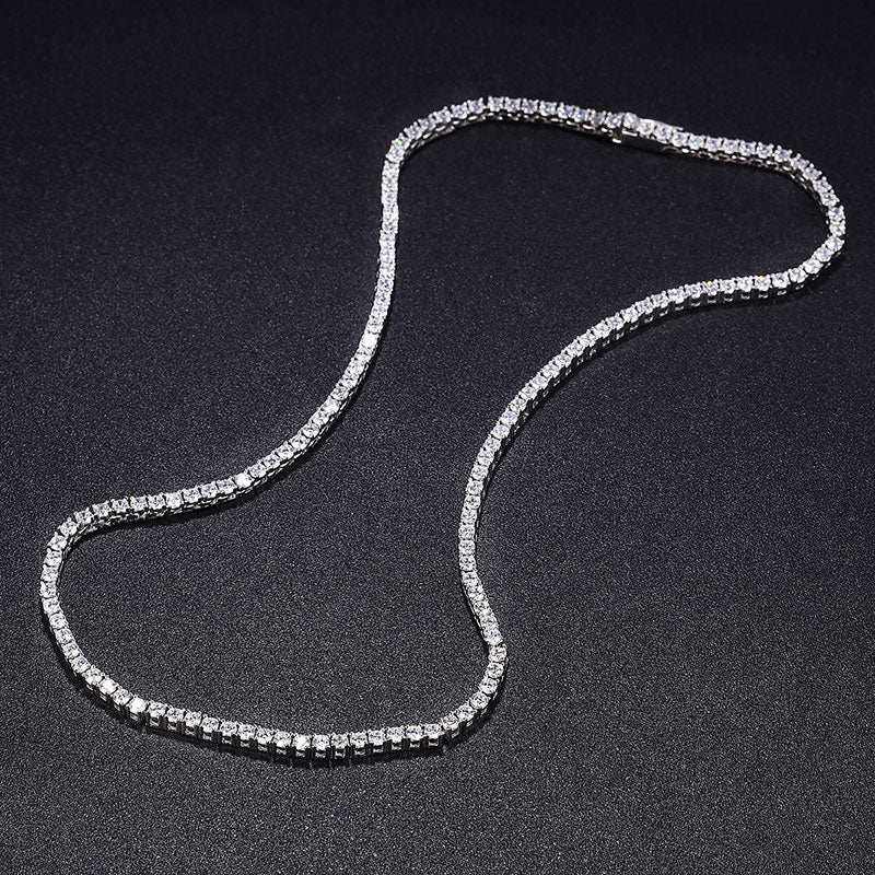 Womens Moissanite Diamond Tennis Pendant Necklace New Zealand