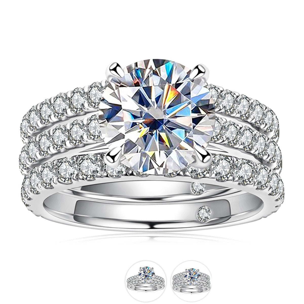 Moissanite Diamond Ring Set