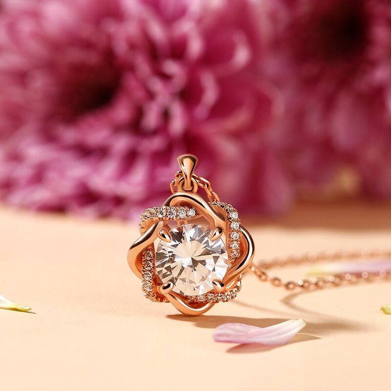 Sterling Silver Moissanite Necklace UK