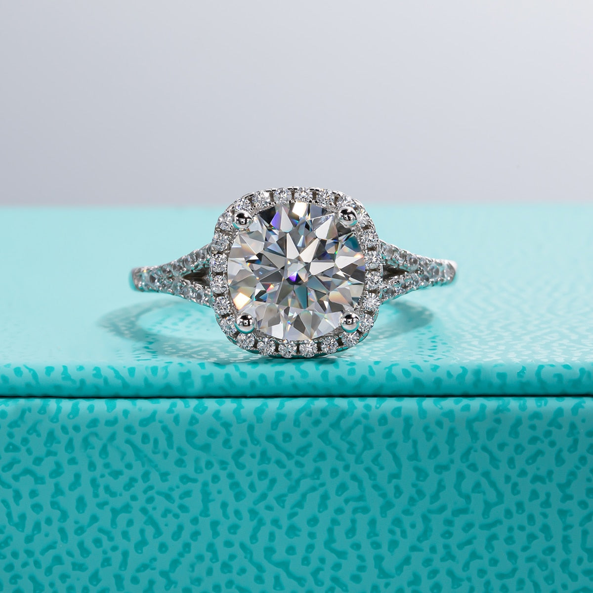 Holloway Jewellery Moissanite Sterling Silver Ring